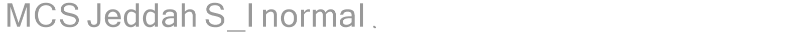 MCS Jeddah S_I normal. font preview